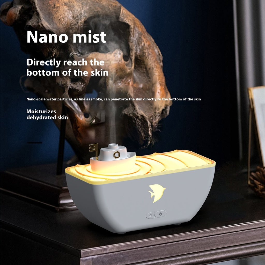 Ship Aroma Diffuser Gradient Colorful Night Lamp Humidifier 🇨🇳