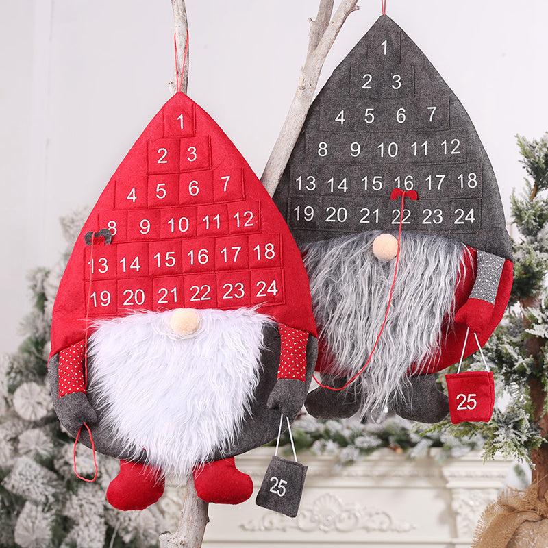 Christmas Advent Calendar Santa Claus Faceless Doll Hanging Christmas Decor 🇨🇳