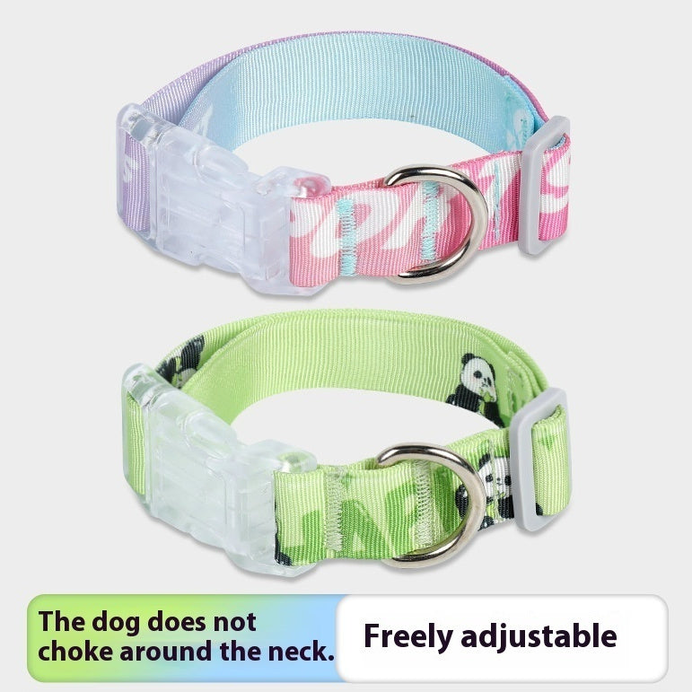 Dog Collar Cartoon Gradient Printing Adjustable 🇬🇧
