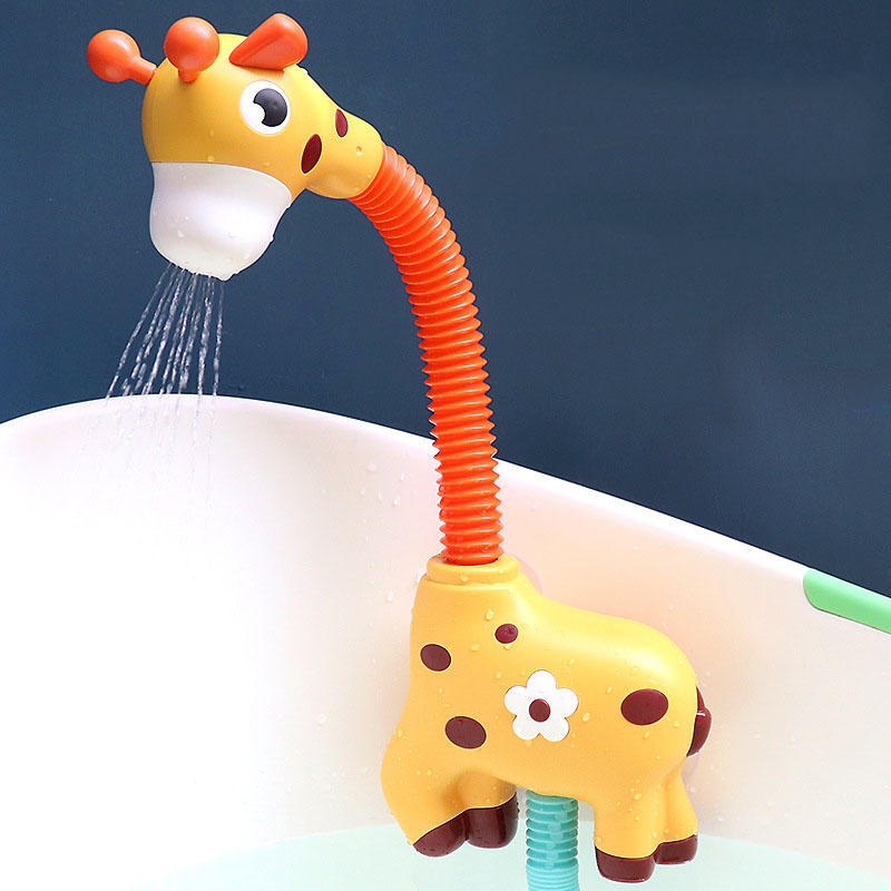 Children Bath Toy Electric Cartoon Giraffe Shower Baby Spray Bathtub Toys Educational Play Game Beach Toys 🇨🇳