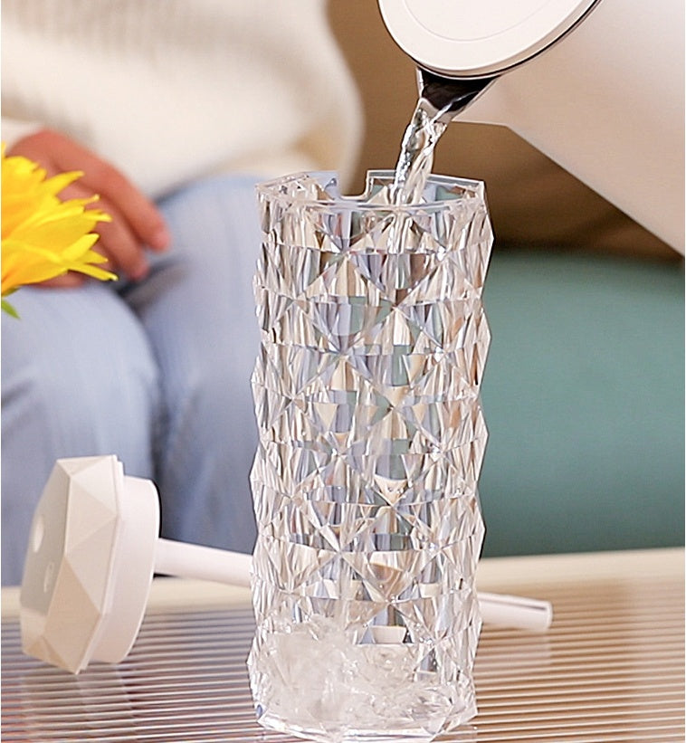 Crystal Lamp Air Humidifier Color Night Light Touch Lamp With Cool Mist Maker Fogger LED Atmosphere Room Decoration Home Decor Lights 🇨🇳