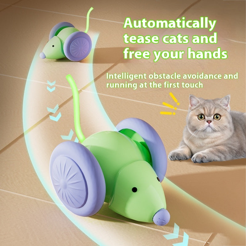 Pet Toys Interactive Cat Toy Electric Mouse Car - Automatic Teaser With Intelligent Obstacle Avoidance Pet Products 🇨🇳