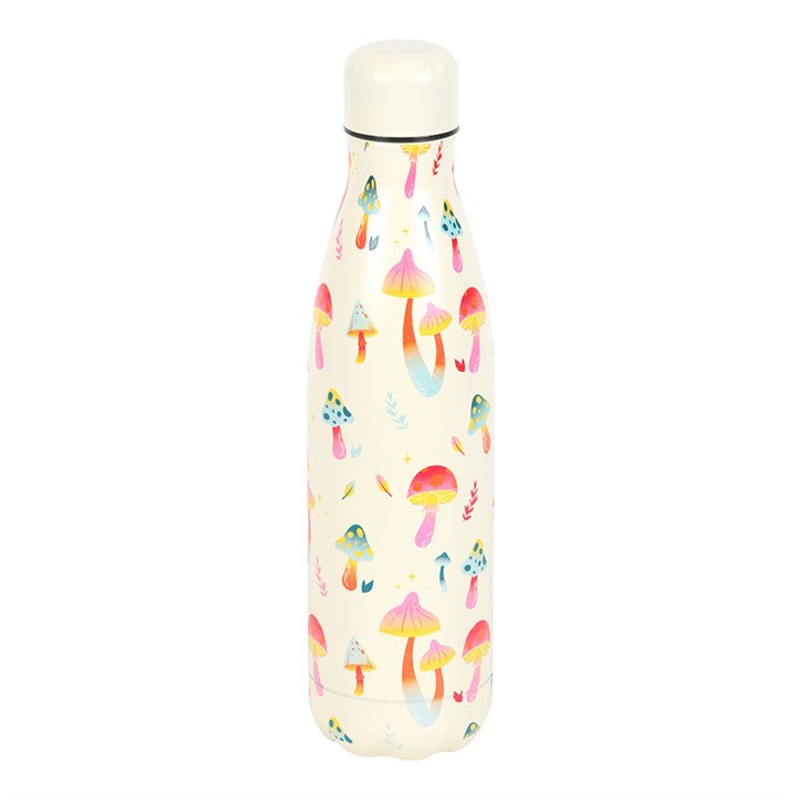 Funky Fungi Mushroom Print Metal Water Bottle 🇬🇧