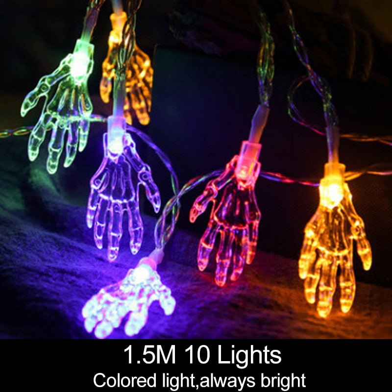 1.5m 10Led Halloween Pumpkin Ghost Skeletons Bat Spider Led Light String 🇨🇳