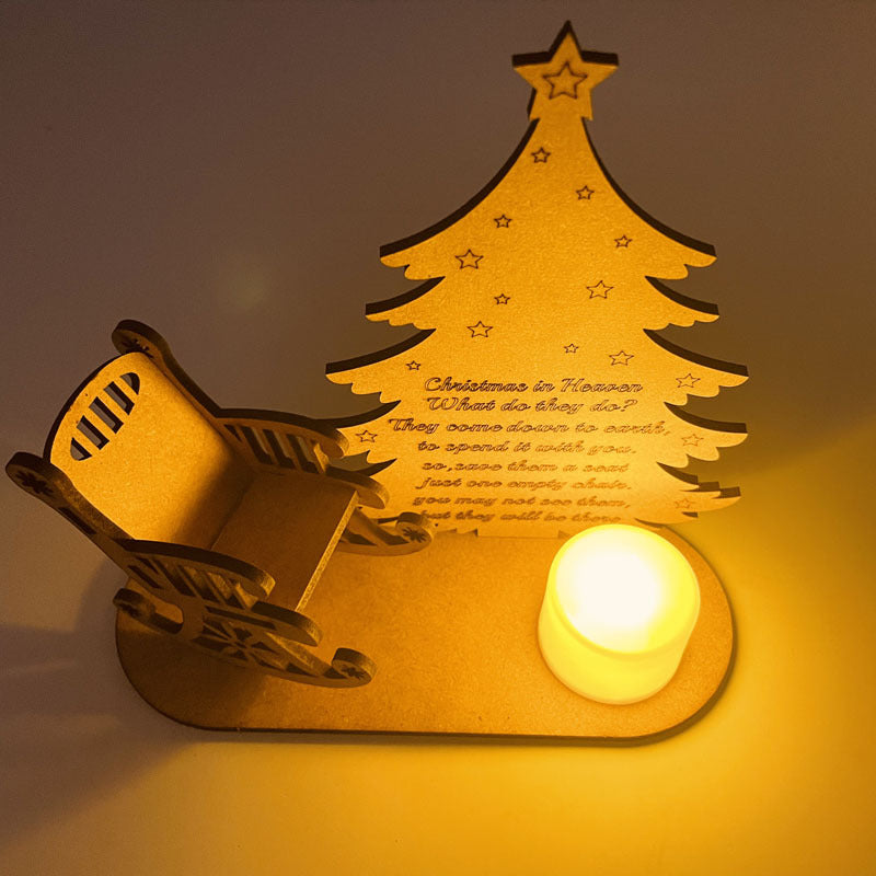 Christmas Decorations DIY Wooden Ornaments Heavenly Christmas Rocking Chair Christmas Angel Poem 🇨🇳