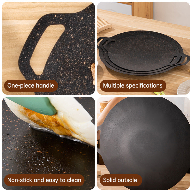Outdoor Camping Domestic Barbecue Korean Style Round Portable General Purpose Fried Egg Pan 🇨🇳