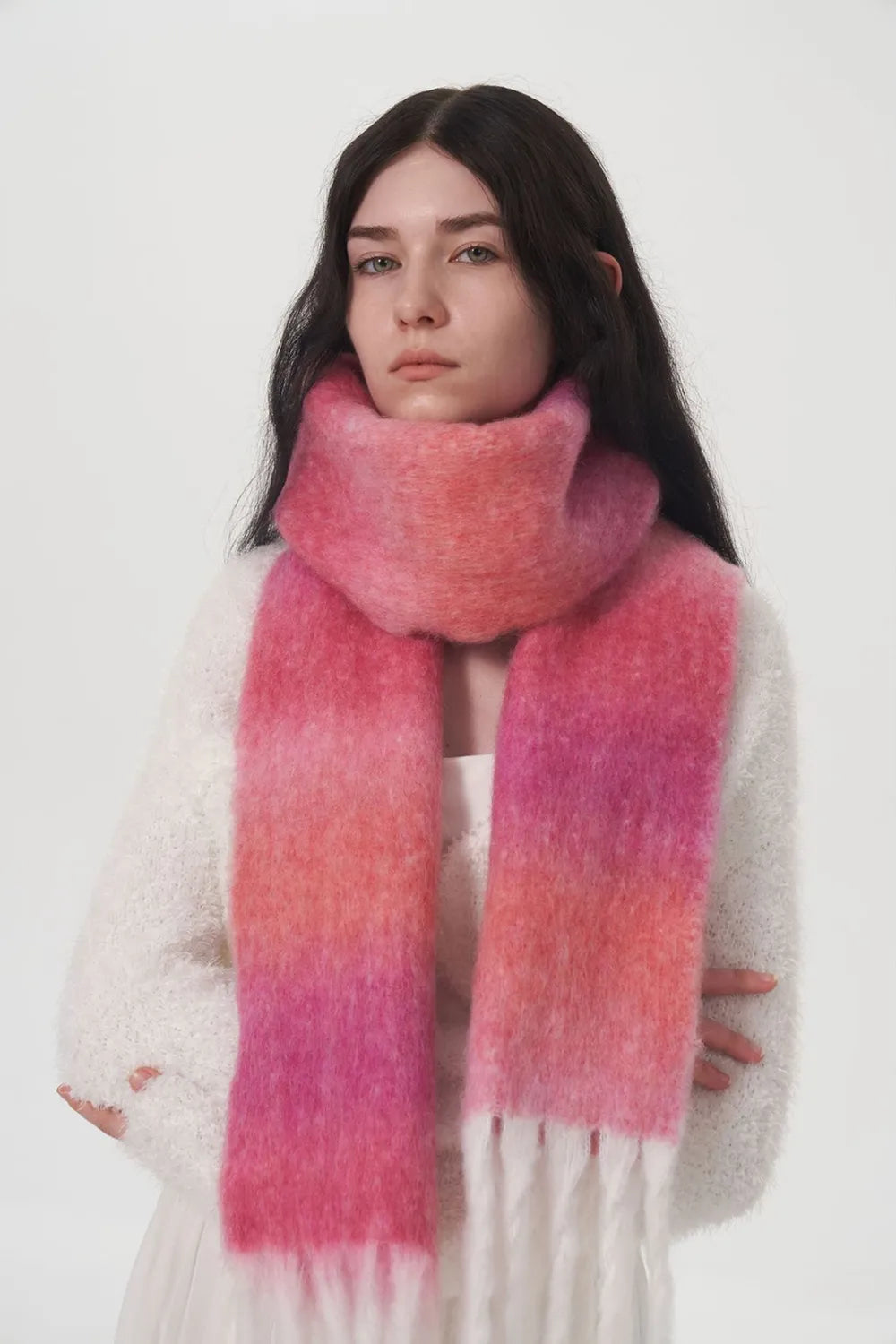 Fringe Gradient Thermal Scarf 🇨🇳