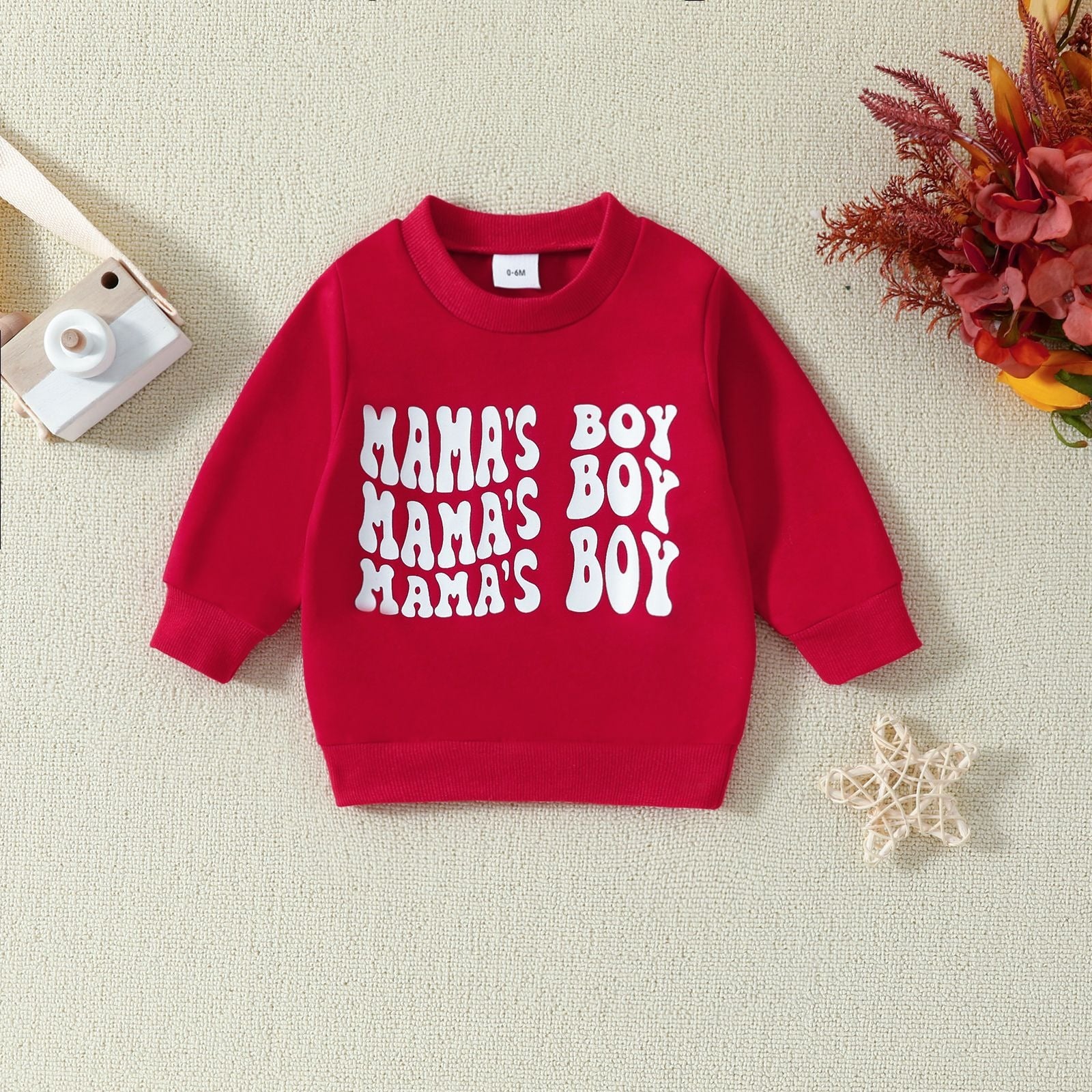 Infant and toddler children's letter printed long sleeved pullover, hoodie and pants two-piece set 🇨🇳