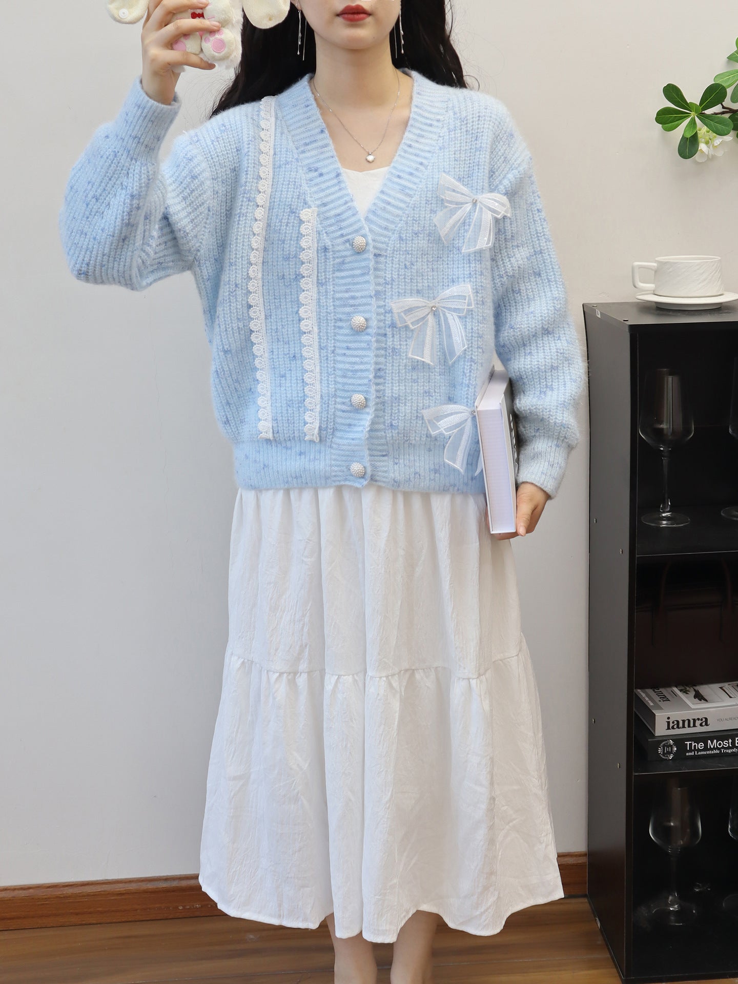 Bow Sweater design Style Knitted Cardigan 🇨🇳