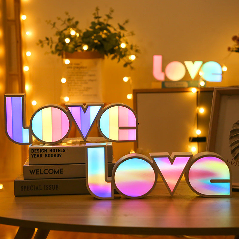 Led Decorative Love Light Box English Letters Modeling Lights 🇨🇳
