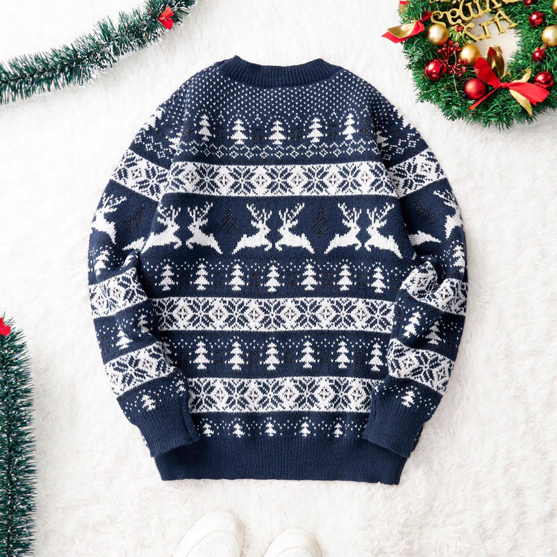 Christmas round neck loose sweater for men 🇨🇳