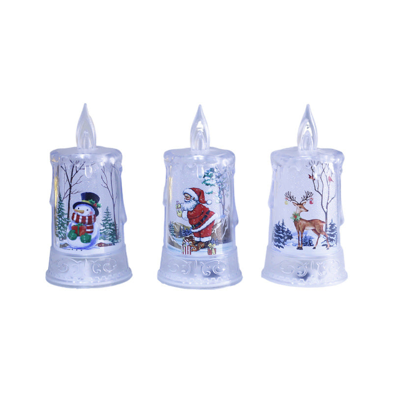 Christmas led electronic candle light Christmas snowman Elk decoration 🇨🇳