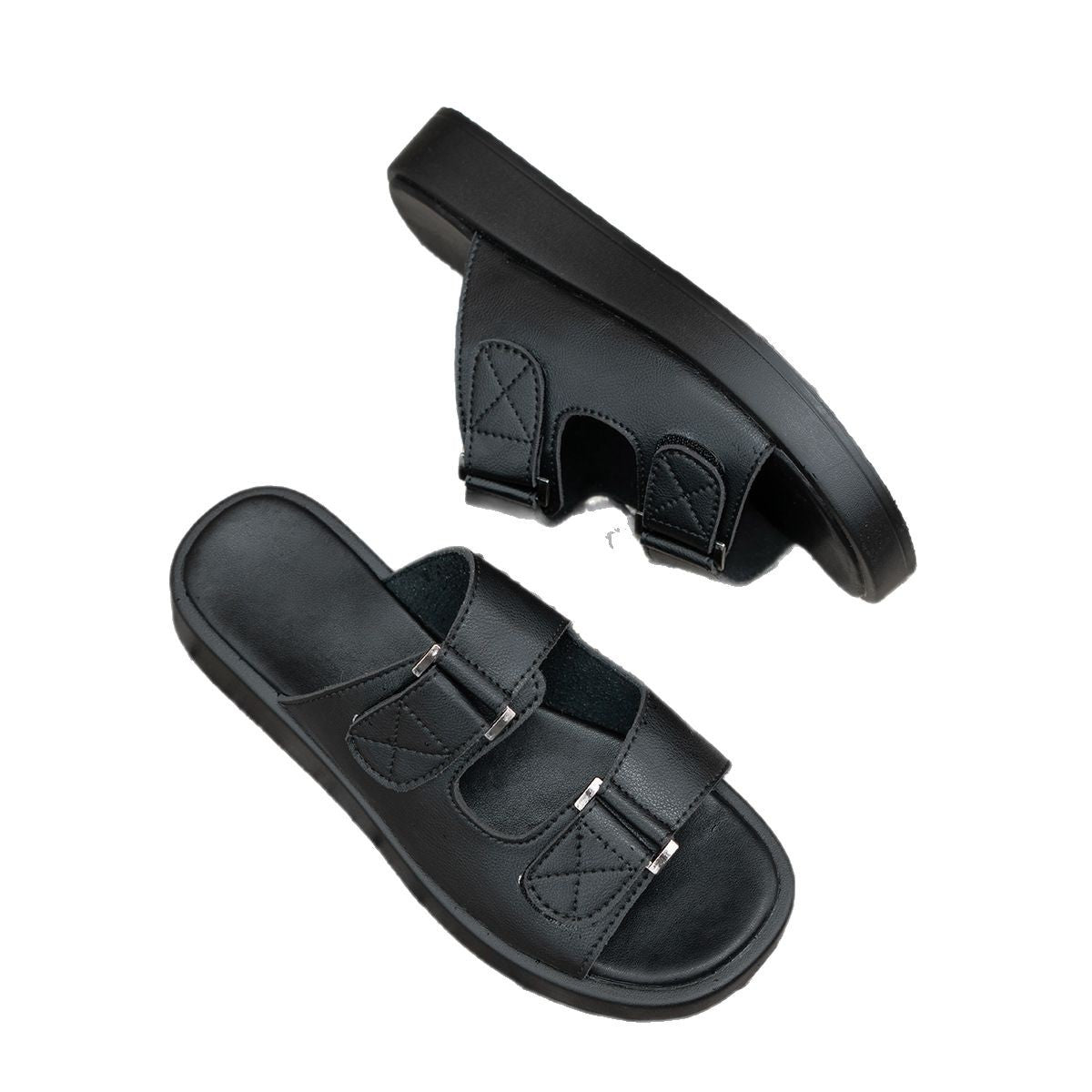 Thick bottomed flat and casual Velcro beach Sandals 🇨🇳
