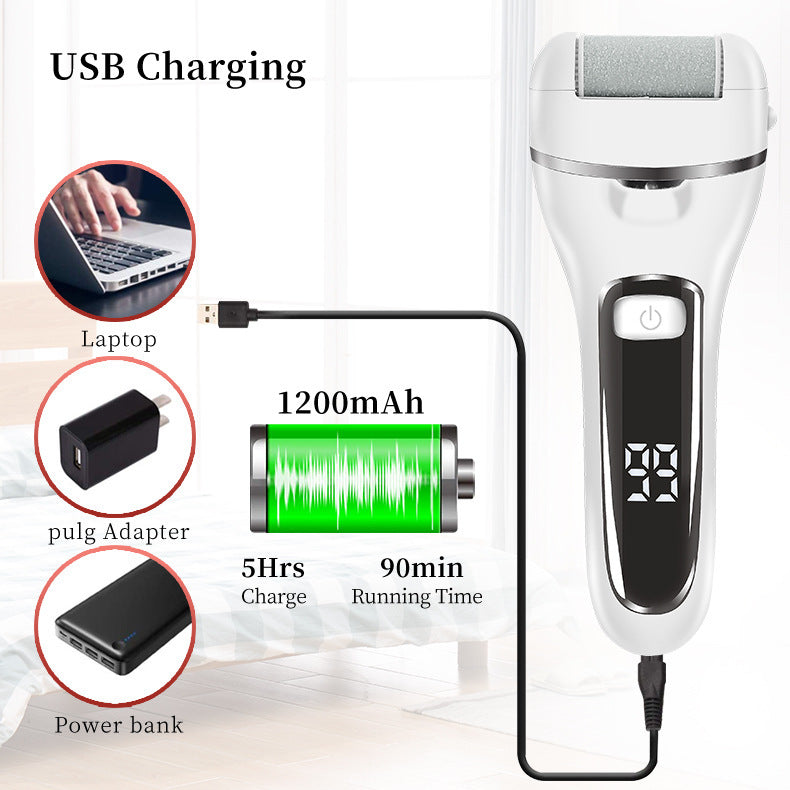 Electric foot grinder automatic rechargeable foot skin remover  pedicure tool 🇨🇳