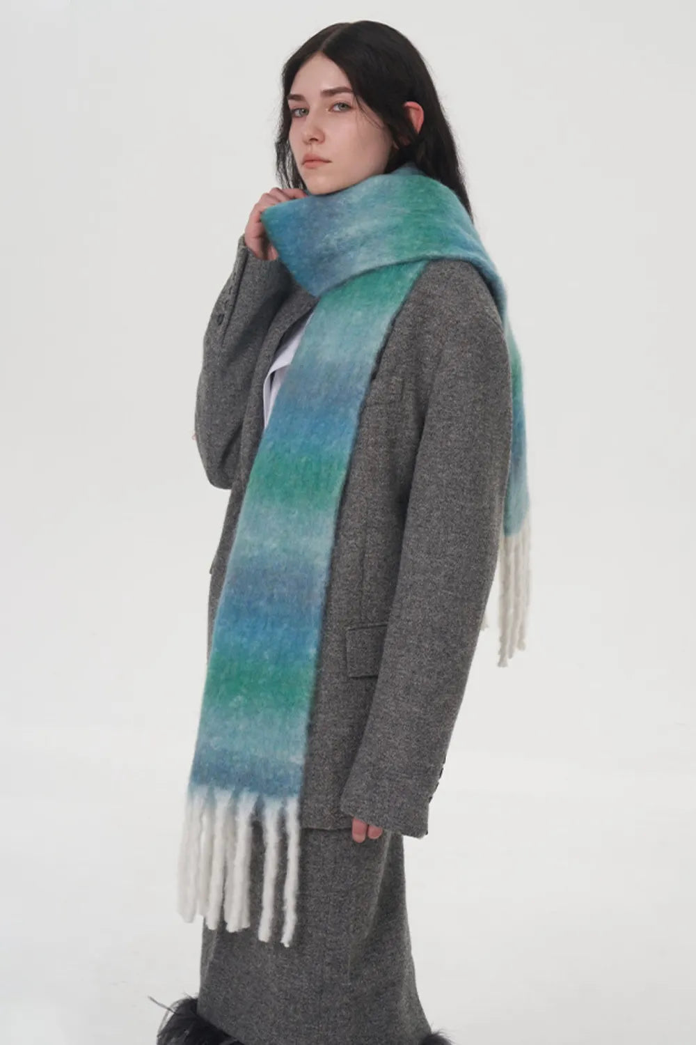 Fringe Gradient Thermal Scarf 🇨🇳