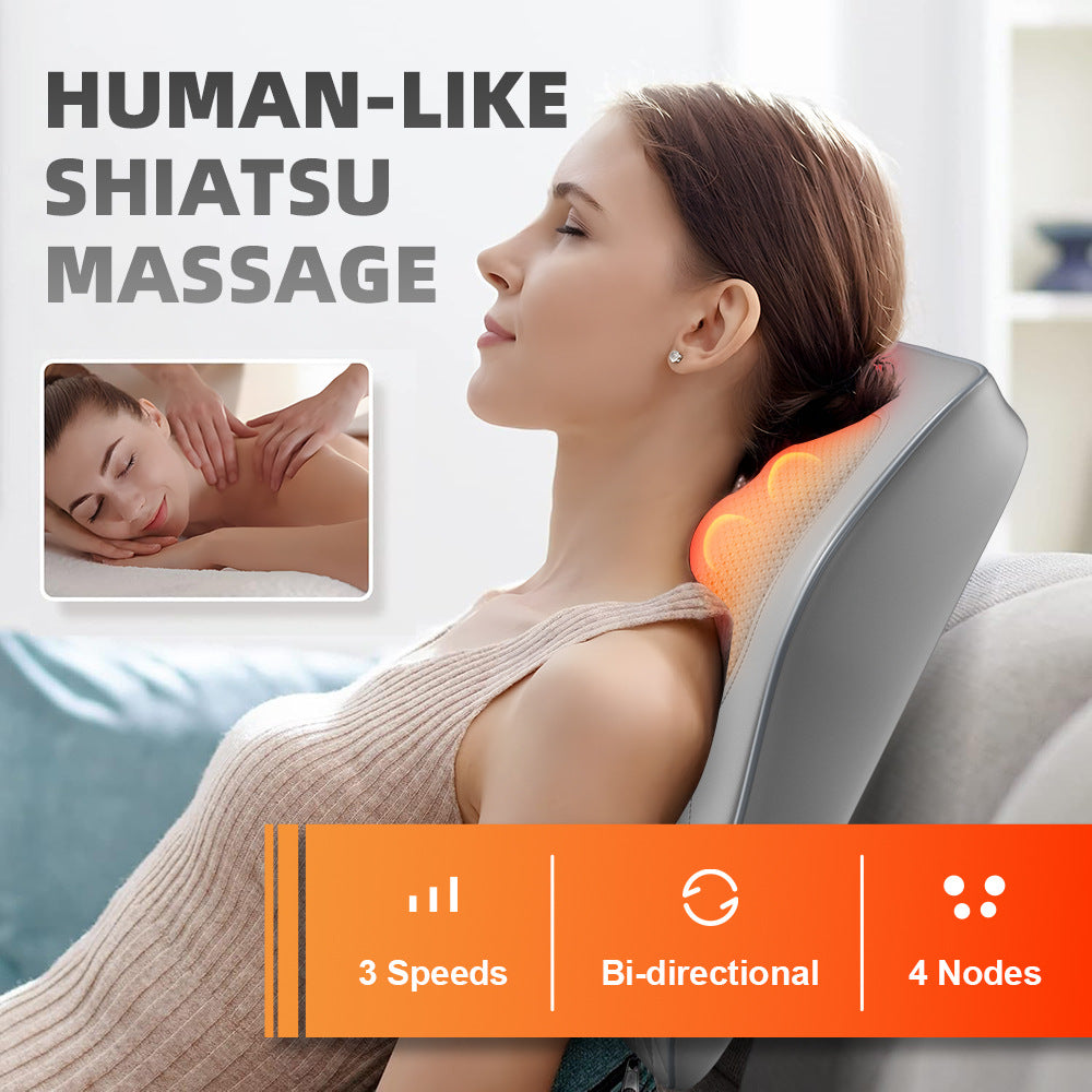 Home Use Multi-Function Massage Pillow for Neck, Shoulder, Waist, and Back with Electric Massager for Shoulder and Cervical Care 🇨🇳