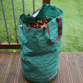 Large Garden Waste Bags with Zipper Leaf Waste Sacks with Handles Foldable and Reusable Green - 300 L 🇬🇧