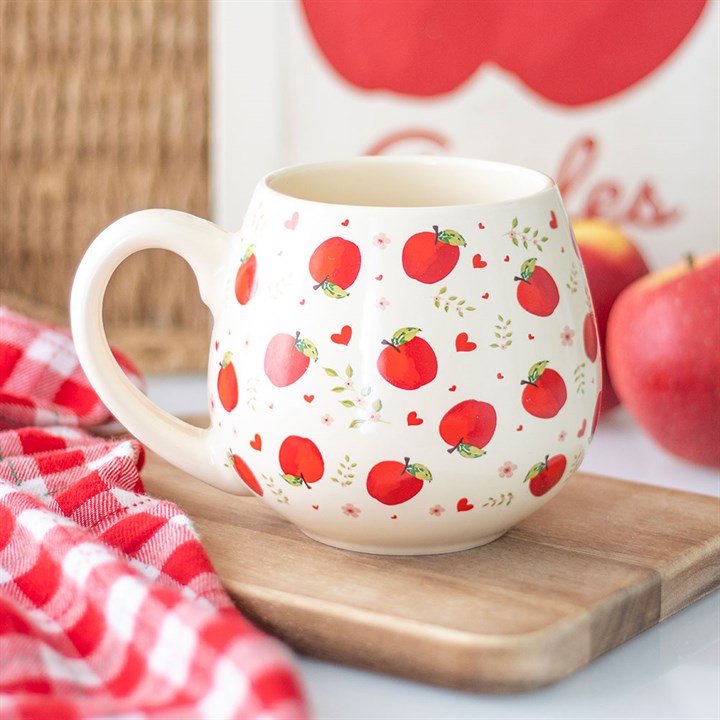 Apple Print Rounded Mug 🇬🇧