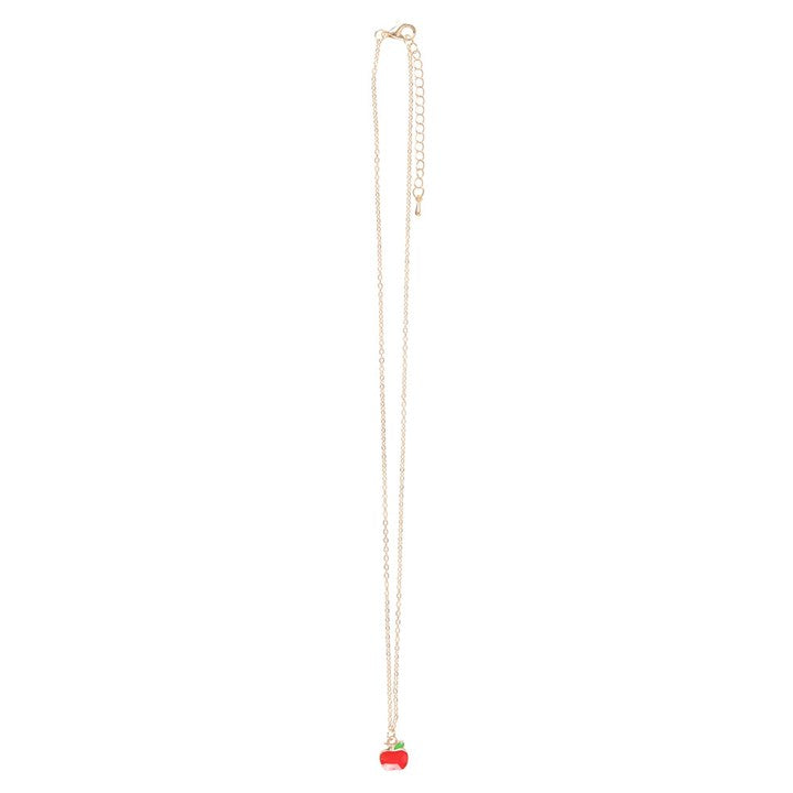 Best Teacher Apple Necklace on Greeting Card 🇬🇧