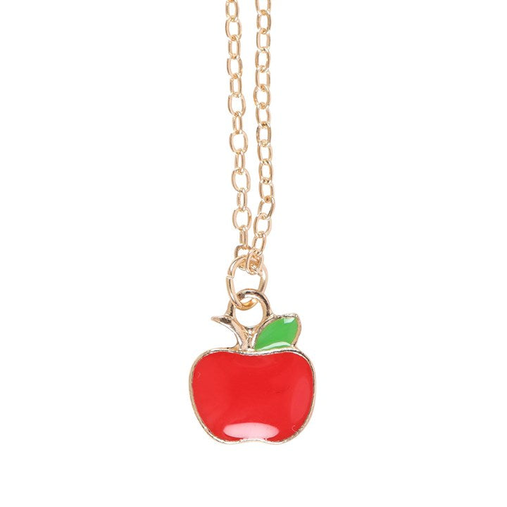 Best Teacher Apple Necklace on Greeting Card 🇬🇧