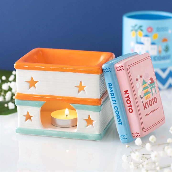 Travel Book Stack Oil Burner and Wax Warmer 🇬🇧