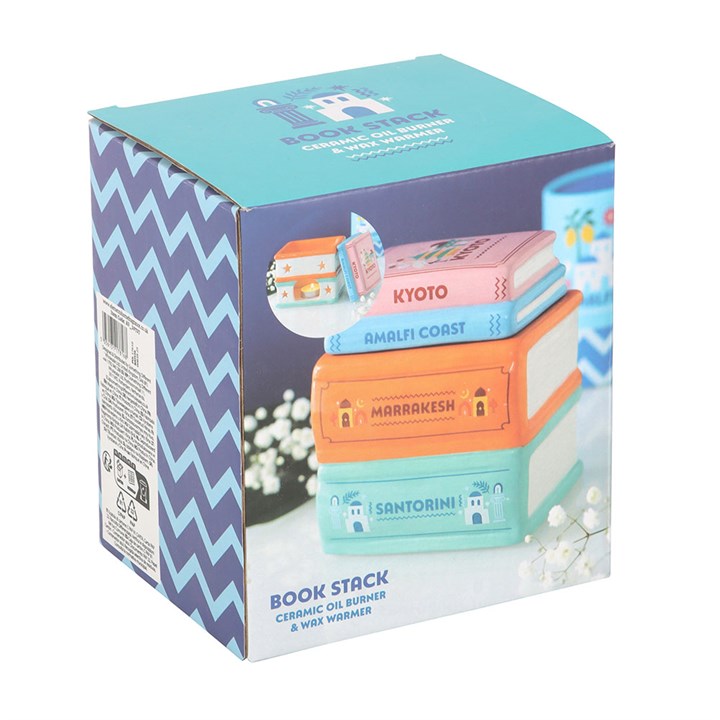 Travel Book Stack Oil Burner and Wax Warmer 🇬🇧