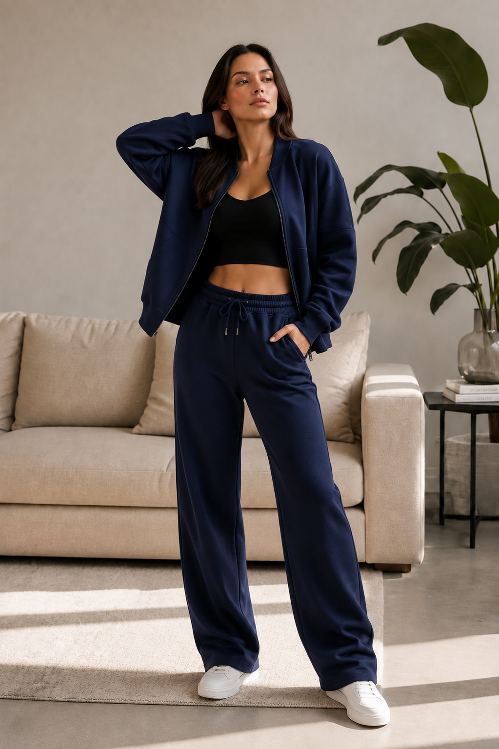 Bomber New Style Oversized Fleece Zipper and Wide Leg Tracksuit 🇬🇧