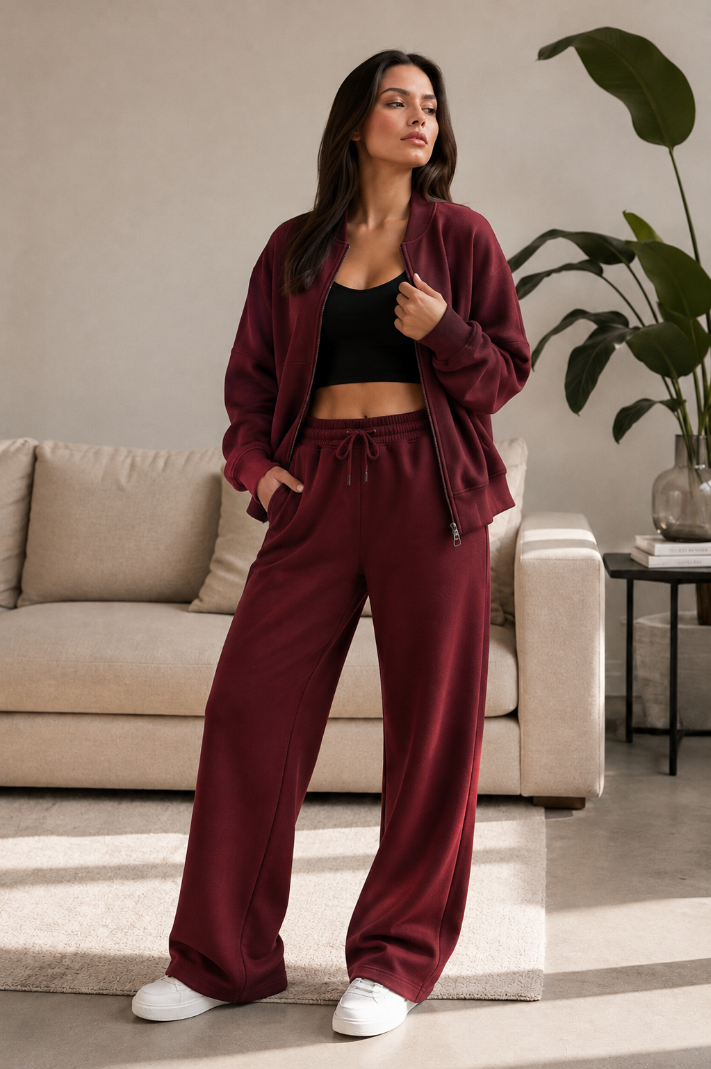 Bomber New Style Oversized Fleece Zipper and Wide Leg Tracksuit 🇬🇧
