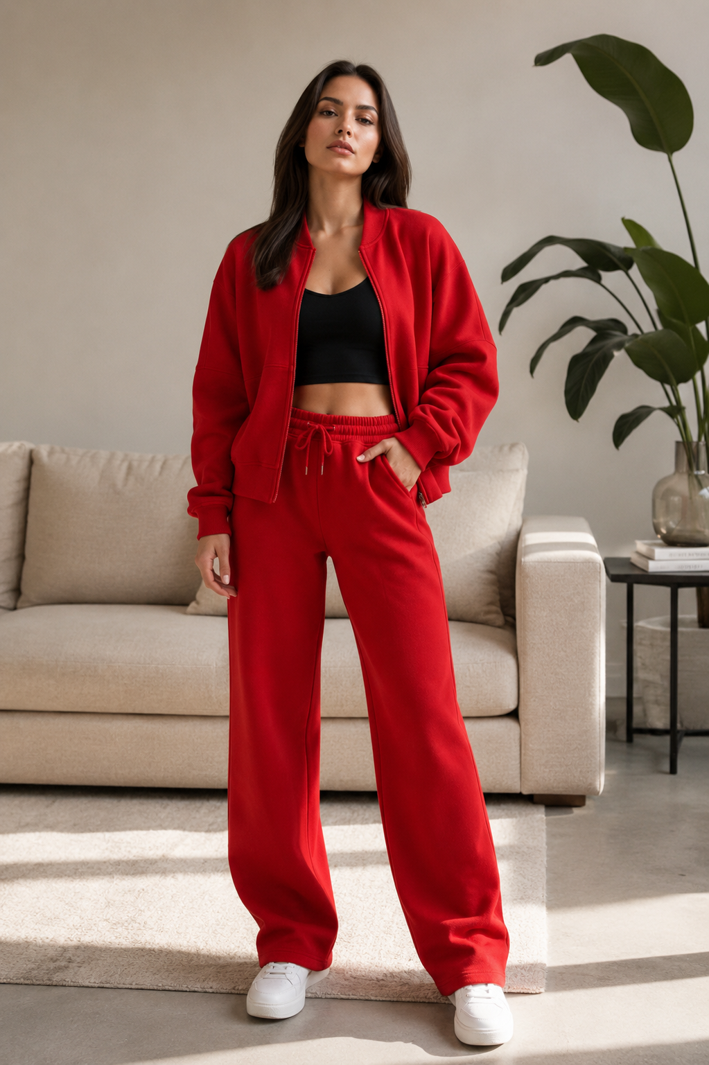 Bomber New Style Oversized Fleece Zipper and Wide Leg Tracksuit 🇬🇧