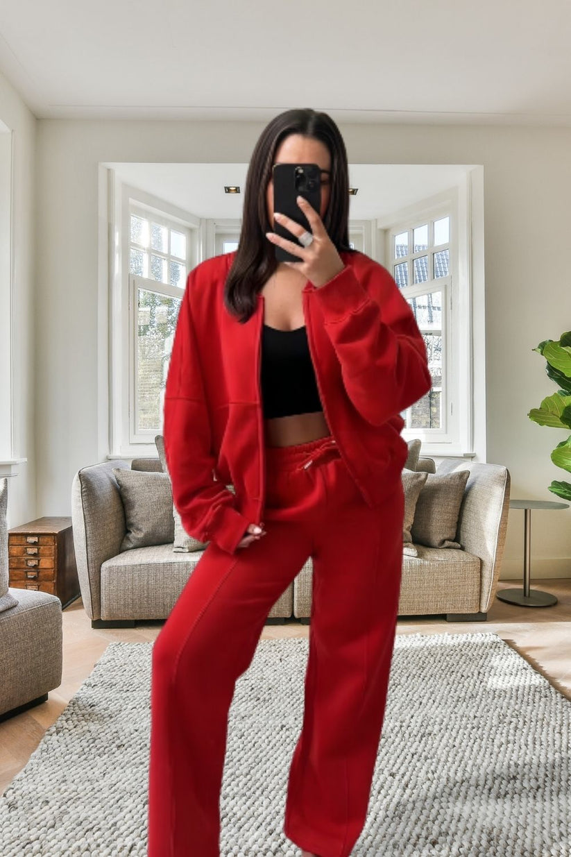 Bomber New Style Oversized Fleece Zipper and Wide Leg Tracksuit 🇬🇧
