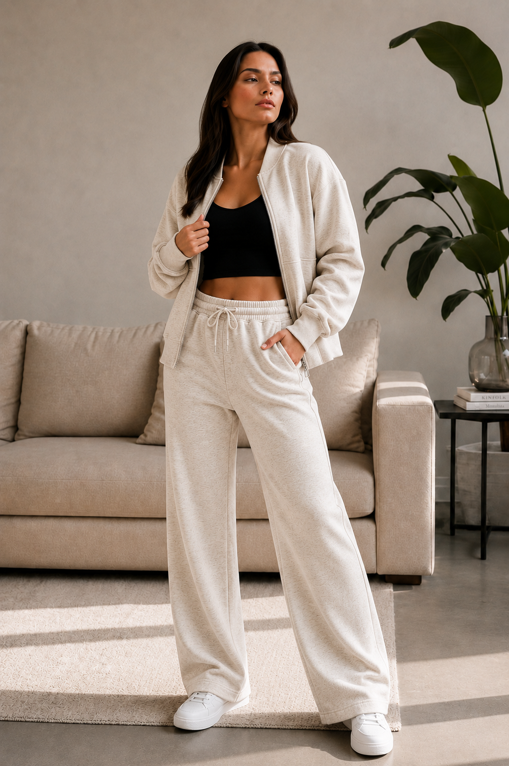 Bomber New Style Oversized Fleece Zipper and Wide Leg Tracksuit 🇬🇧