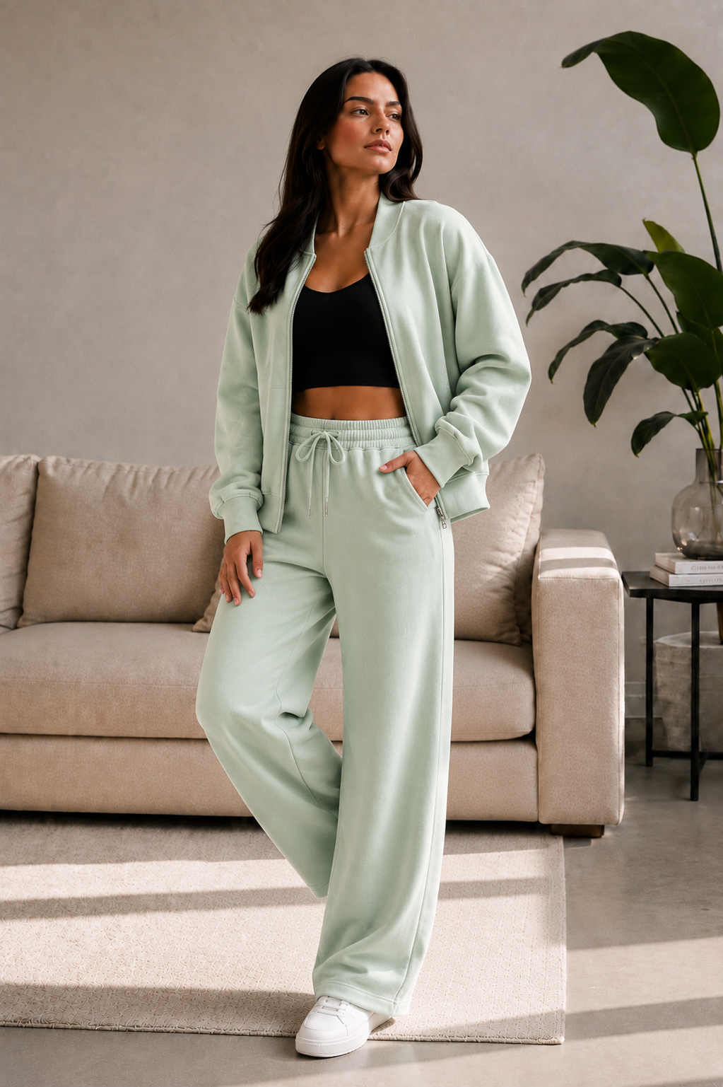 Bomber New Style Oversized Fleece Zipper and Wide Leg Tracksuit 🇬🇧