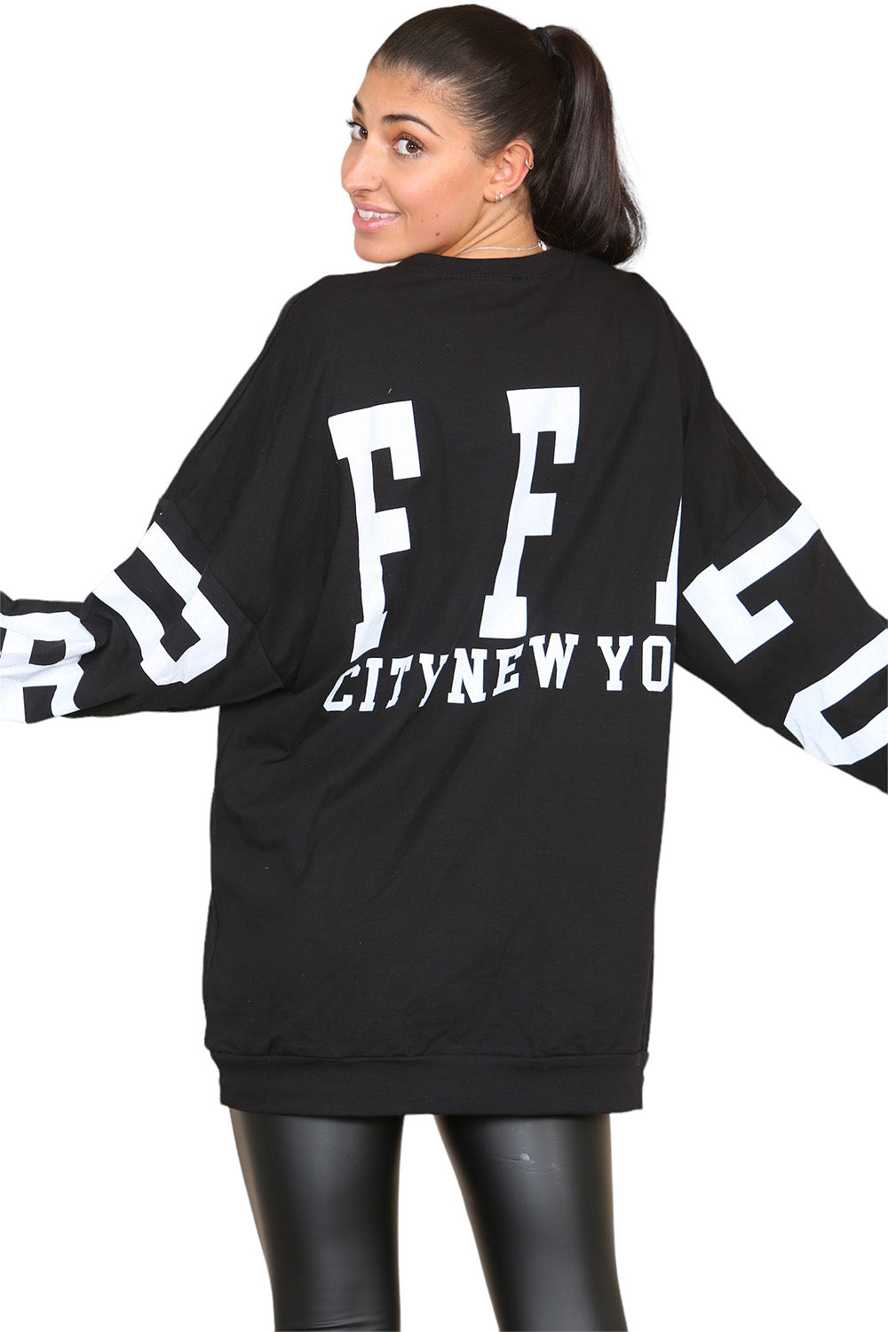 Buffalo Slogan Print Oversized Jumper Dress 🇬🇧
