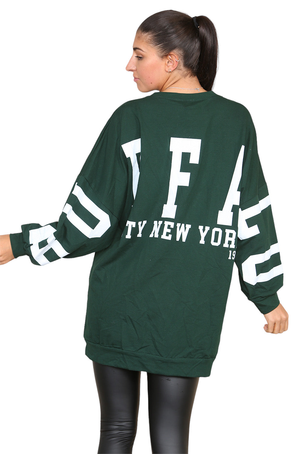 Buffalo Slogan Print Oversized Jumper Dress 🇬🇧