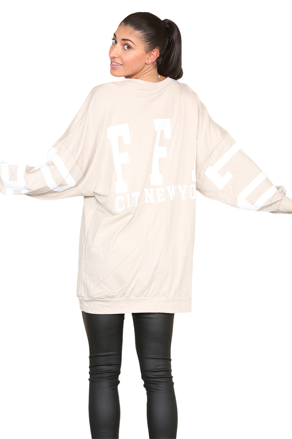 Buffalo Slogan Print Oversized Jumper Dress 🇬🇧