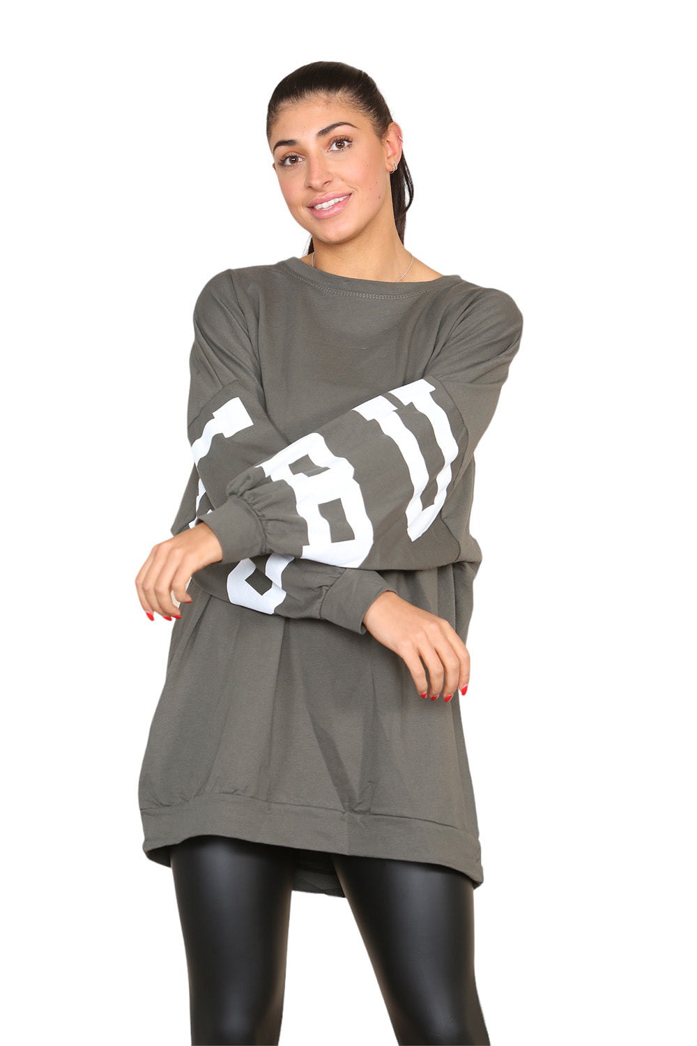 Buffalo Slogan Print Oversized Jumper Dress 🇬🇧