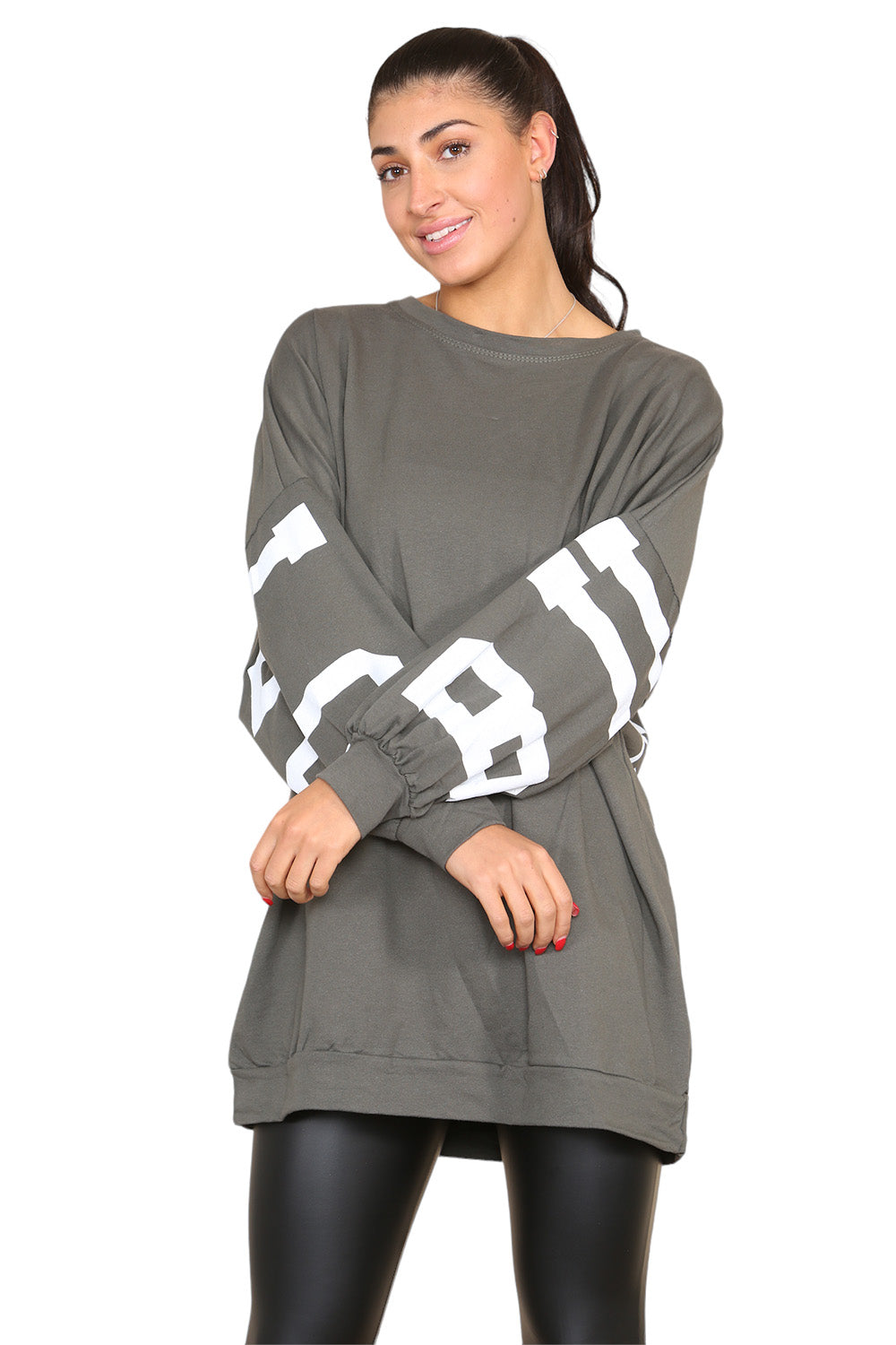 Buffalo Slogan Print Oversized Jumper Dress 🇬🇧
