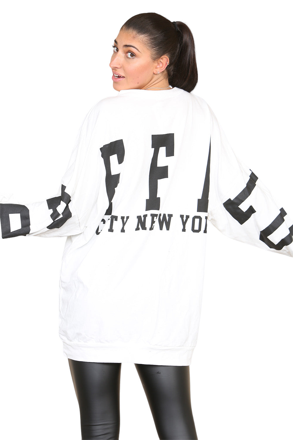 Buffalo Slogan Print Oversized Jumper Dress 🇬🇧
