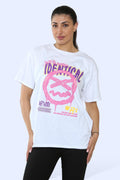 Ladies Identical Printed Short Sleeve T-Shirt Top 🇬🇧