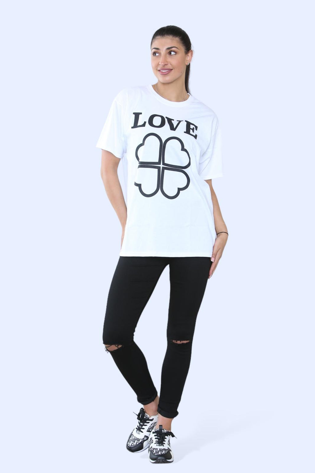 Ladies Love Printed Short Sleeve T-Shirt Top 🇬🇧