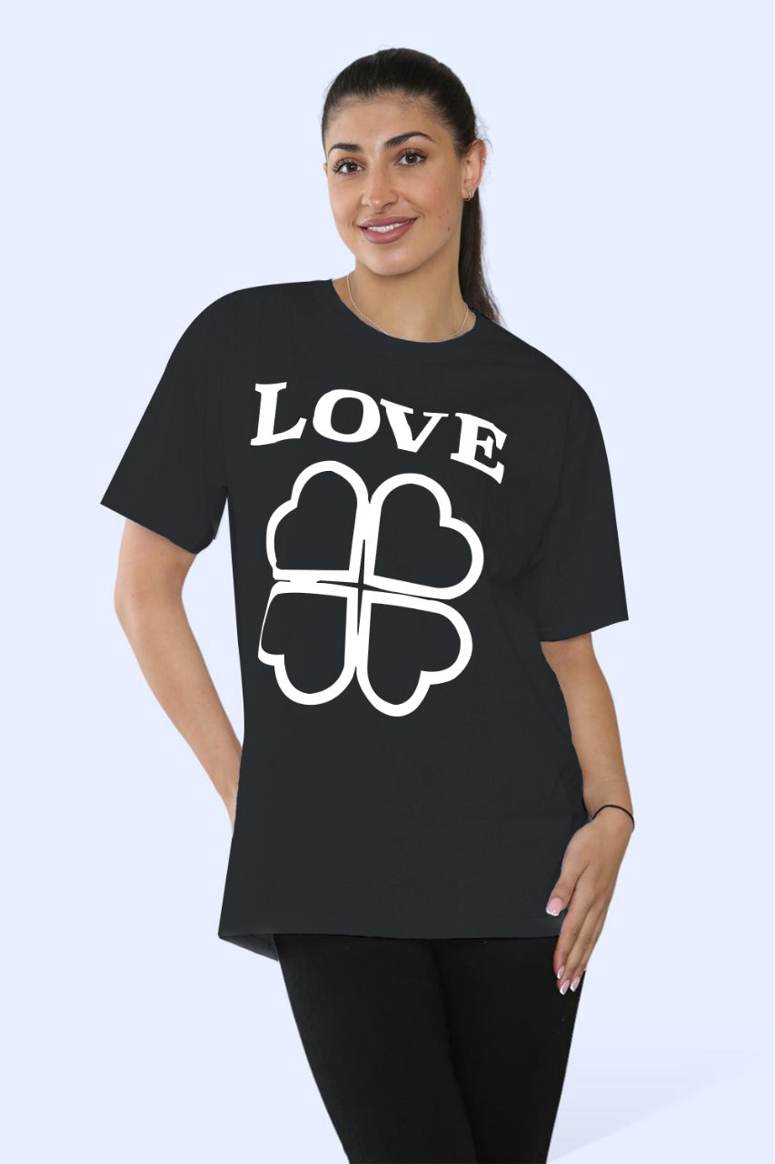 Ladies Love Printed Short Sleeve T-Shirt Top 🇬🇧