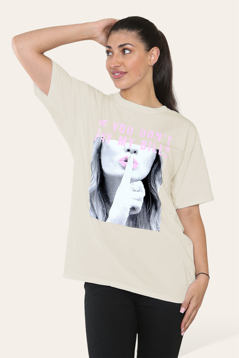 Ladies’ If You Don’t Pay My Bill Oversized T-shirt 🇬🇧