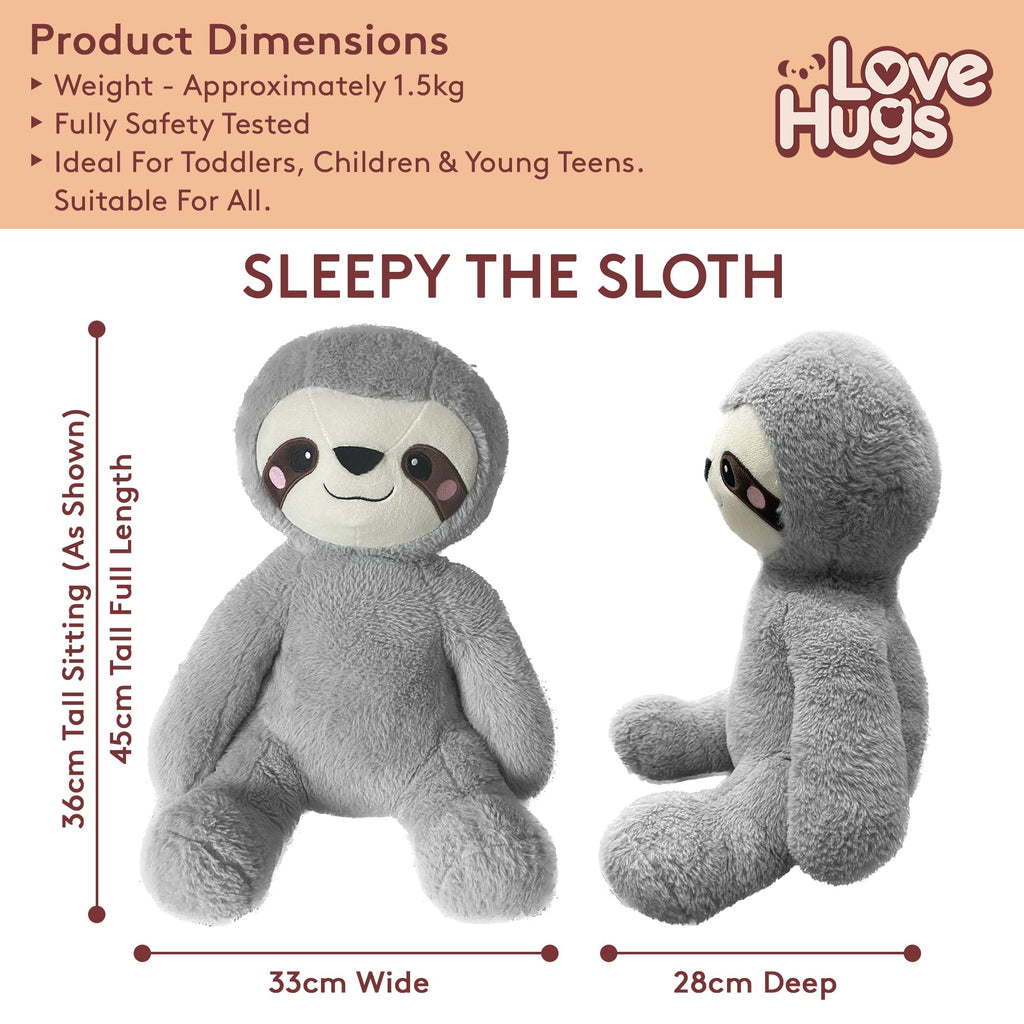 1.5kg Weighted Teddy For Anxiety - Sloth Weighted Stuffed Animal 🇬🇧