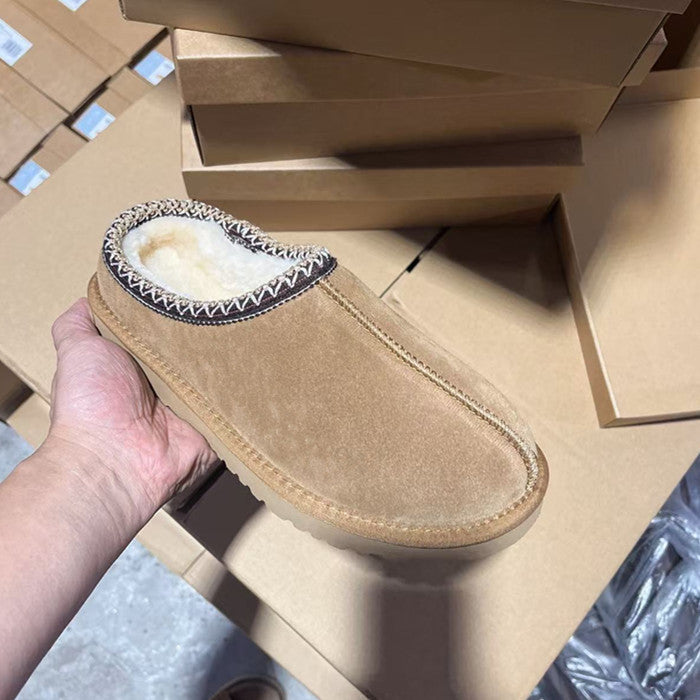 Snow boots low cut short tube flat bottomed casual shoes/slippers 🇨🇳