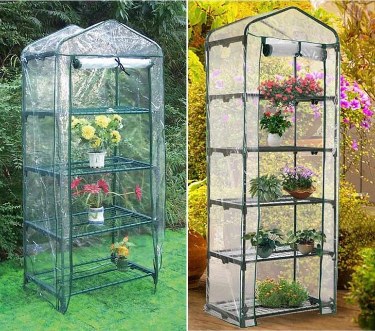 4 Tier Mini Greenhouse Walk In Grow Bag Replacement PVC Cover Casing (Cover only) 🇬🇧