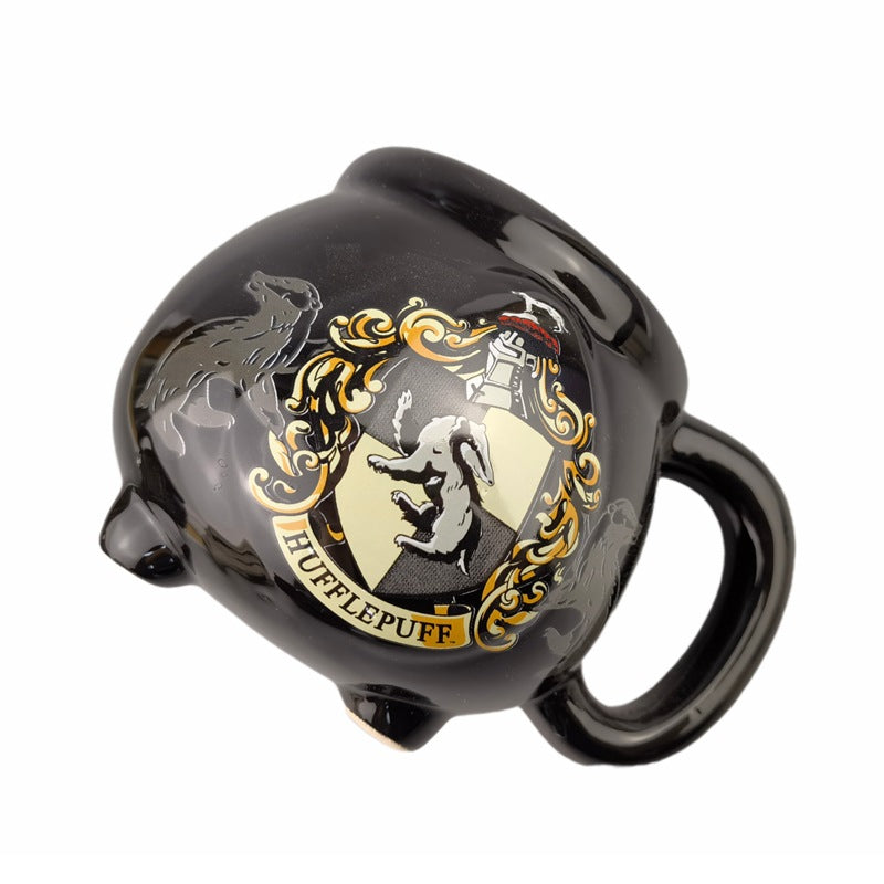 Black Mug With Legs Harry Potter Triangle Pot Ceramic Cup Censer Shape Cartoon Mug Switches Brew 🇨🇳