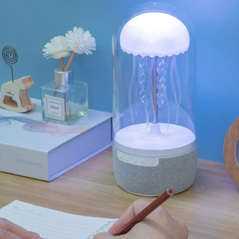 Creative Colorful Jellyfish Lamp Bluetooth Speaker HiFi Stereo 1800mAh Sports Jellyfish Speaker with Lights 🇨🇳