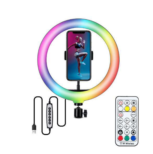 10-Inch Fill Light RGB Live Light Desktop Stand Selfie Ring Light Led Seven-Color Beauty Fill Light 🇨🇳