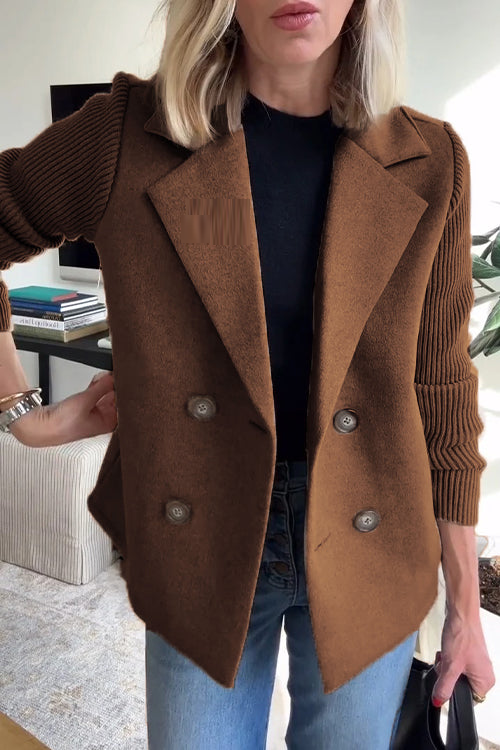 Women's temperament woolen patchwork jacket 🇨🇳