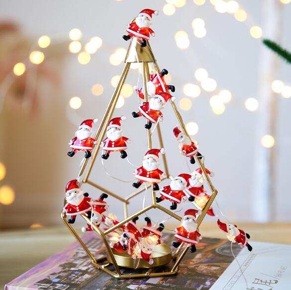 Snowman Christmas Tree LED Garland String Lights Snowflakes String Fairy Lights Hanging Ornaments 🇨🇳